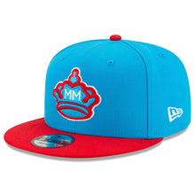 Load image into Gallery viewer, Miami Marlins New Era MLB 9FIFTY 950 Snapback Cap Hat Blue Crown Red Visor Blue/Red Logo (2022 City Connect)
