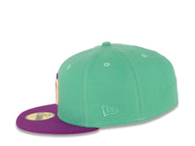 Load image into Gallery viewer, San Diego Padres New Era MLB 59FIFTY 5950 Fitted Cap Hat Clear Mint Crown Purple Visor Magenta/Orange Logo Rose Back 40th Anniversary Side Patch Orange UV