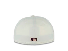 Load image into Gallery viewer, San Diego Padres New Era MLB 59FIFTY 5950 Fitted Cap Hat Chrome White Crown Brown Visor Red/Brown Logo 25th Anniversary Side Patch Red UV