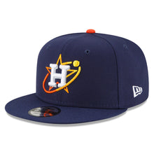 Load image into Gallery viewer, Houston Astros New Era MLB 9FIFTY 950 Snapback Cap Hat Navy Crown Navy Visor White/Orange/Yellow Logo (2022 City Connect)