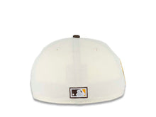 Load image into Gallery viewer, San Diego Padres New Era MLB 59FIFTY 5950 Fitted Cap Hat Chrome White Crown Brown Visor Brown/Yellow/Gray/White Baseball Club Cooperstown Retro Logo Gray UV