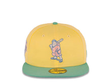 Load image into Gallery viewer, San Diego Padres New Era MLB 59FIFTY 5950 Fitted Cap Hat Light Yellow Crown Light Teal Visor Pink/Sky Batting Friar Logo 1992 All-Star Game Side Patch