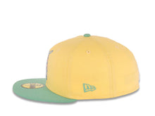 Load image into Gallery viewer, San Diego Padres New Era MLB 59FIFTY 5950 Fitted Cap Hat Light Yellow Crown Light Teal Visor Pink/Sky Batting Friar Logo 1992 All-Star Game Side Patch