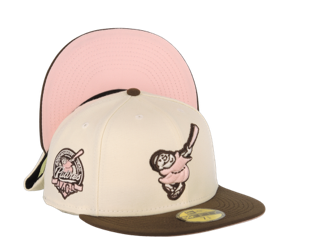 SAN DIEGO PADRES 40TH ANNIVERSARY STONE BROWN VISOR PINK BRIM NEW