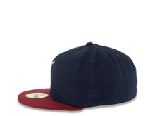 Load image into Gallery viewer, San Diego Padres New Era MLB 59FIFTY 5950 Fitted Cap Hat Navy Crown Cardinal Visor Cardinal/Peach Batting Friar Logo 40th Anniversary Side Patch Peach UV
