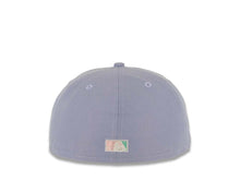 Load image into Gallery viewer, San Diego Padres New Era MLB 59FIFTY 5950 Fitted Cap Hat Lavender Crown Pink Visor Sky Blue/Pink Baseball Club Logo 25th Anniversary Side Patch