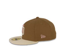 Load image into Gallery viewer, San Diego Padres New Era MLB 59FIFTY 5950 Fitted Cap Hat Khaki Crown Chrom White Visor Pink/Chrom Logo 40th Anniversary Side Patch Pink UV