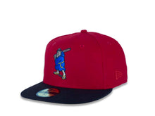 Load image into Gallery viewer, San Diego Padres New Era MLB 59FIFTY 5950 Fitted Cap Hat Red Crown Dark Brown Visor Blue/Brown/Yellow Batting Friar Logo 1992 All-Star Game Side Patch Yellow UV