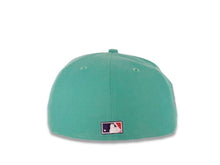 Load image into Gallery viewer, San Diego Padres New Era MLB 59FIFTY 5950 Fitted Cap Hat Clear Mint Green Crown Dark Purple Visor Lava Red/Purple Batting Friar Logo 1992 All-Star Game Side Patch Lava Red UV