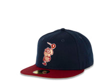 Load image into Gallery viewer, San Diego Padres New Era MLB 59FIFTY 5950 Fitted Cap Hat Navy Blue Crown Cardinal Visor Orange Logo 25th Anniversary Side Patch