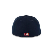Load image into Gallery viewer, San Diego Padres New Era MLB 59FIFTY 5950 Fitted Cap Hat Navy Blue Crown Cardinal Visor Orange Logo 25th Anniversary Side Patch