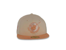 Load image into Gallery viewer, San Diego Padres New Era MLB 59FIFTY 5950 Fitted Cap Hat Chrome White Crown Peach Visor Peach/White Swinging Friar Logo 1978 All-Star Game Side Patch Gray UV