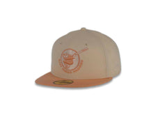 Load image into Gallery viewer, San Diego Padres New Era MLB 59FIFTY 5950 Fitted Cap Hat Chrome White Crown Peach Visor Peach/White Swinging Friar Logo 1978 All-Star Game Side Patch Gray UV