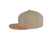 Load image into Gallery viewer, San Diego Padres New Era MLB 59FIFTY 5950 Fitted Cap Hat Chrome White Crown Peach Visor Peach/White Swinging Friar Logo 1978 All-Star Game Side Patch Gray UV