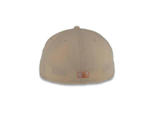 Load image into Gallery viewer, San Diego Padres New Era MLB 59FIFTY 5950 Fitted Cap Hat Chrome White Crown Peach Visor Peach/White Swinging Friar Logo 1978 All-Star Game Side Patch Gray UV