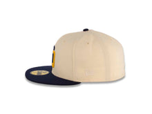 Load image into Gallery viewer, San Diego Padres New Era MLB 59FIFTY 5950 Fitted Cap Hat Chrome White Crown Navy Visor Yellow/Navy Logo 2016 All-Star Game Side Patch Gray UV