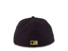 Load image into Gallery viewer, San Diego Padres New Era MLB 59FIFTY 5950 Fitted Cap Hat Dark Brown Crown Dark Green Visor Dark Green Swinging Friar Logo 40th Anniversary Side Patch