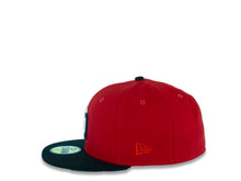 Load image into Gallery viewer, San Diego Padres New Era MLB 59FIFTY 5950 Fitted Cap Hat Red Crown Black Visor White/Black Logo Padres Est. 1969 Sidepatch Green UV