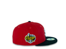 Load image into Gallery viewer, San Diego Padres New Era MLB 59FIFTY 5950 Fitted Cap Hat Red Crown Black Visor White/Black Logo Padres Est. 1969 Sidepatch Green UV