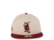 Load image into Gallery viewer, San Diego Padres New Era MLB 59FIFTY 5950 Fitted Cap Hat Stone Crown Cardinal Visor Cardinal Batting Friar Logo 40th Anniversary Side Patch Green UV
