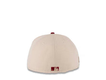 Load image into Gallery viewer, San Diego Padres New Era MLB 59FIFTY 5950 Fitted Cap Hat Stone Crown Cardinal Visor Cardinal Batting Friar Logo 40th Anniversary Side Patch Green UV