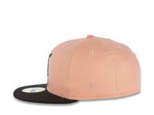 Load image into Gallery viewer, San Diego Padres New Era MLB 59FIFTY 5950 Fitted Cap Hat Light Peach Crown Black Visor Brown/Green Batting Friar Logo 1992 All-Star Game Side Patch