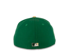 Load image into Gallery viewer, San Diego Padres New Era MLB 59FIFTY 5950 Fitted Cap Hat Green Crown Dark Green Visor White/Light Orange Batting Friar Logo 25th Anniversary Side Patch Light Orange UV