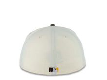 Load image into Gallery viewer, San Diego Padres New Era MLB 59FIFTY 5950 Fitted Cap Hat Chrome White Crown Brown Visor Brown/Yellow Swinging Friar Logo 40th Anniversary Side Patch Green UV