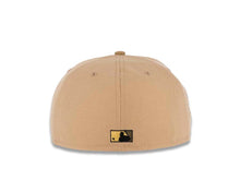 Load image into Gallery viewer, San Diego Padres New Era MLB 59FIFTY 5950 Fitted Cap Hat Khaki Crown/Visor Yellow Batting Friar Logo 1992 All-Star Game Side Patch Olive UV