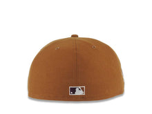 Load image into Gallery viewer, San Diego Padres New Era MLB 59FIFTY 5950 Fitted Cap Hat Light Brown Crown/Visor Maroon/Yellow Swinging Friar Logo Established 1969 Side Patch