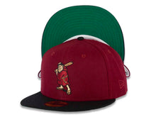 Load image into Gallery viewer, San Diego Padres New Era MLB 59FIFTY 5950 Fitted Cap Hat Cardinal Crown Black Visor Cardinal/Brown Batting Friar Logo 1992 All-Star Game Side Patch