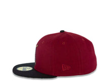 Load image into Gallery viewer, San Diego Padres New Era MLB 59FIFTY 5950 Fitted Cap Hat Cardinal Crown Black Visor Cardinal/Brown Batting Friar Logo 1992 All-Star Game Side Patch