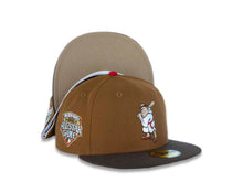 Load image into Gallery viewer, San Diego Padres New Era MLB 59FIFTY 5950 Fitted Cap Hat Dark Tan Crown Brown Visor Chrome/Red Batting Friar Logo 1992 All-Star Game Side Patch Khaki UV