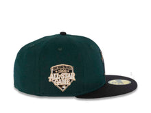 Load image into Gallery viewer, San Diego Padres New Era MLB 59FIFTY 5950 Fitted Cap Hat Dark Green Crown Black Visor Black/Brown Batting Friar Logo 1992 All-Star Game Side Patch
