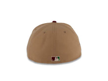 Load image into Gallery viewer, San Diego Padres New Era MLB 59FIFTY 5950 Fitted Cap Hat Khaki Crown Cardinal Visor Green/Ivory Swinging Friar Logo 1978 All-Star Game Side Patch