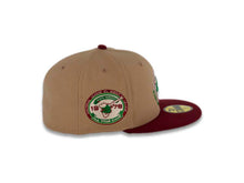 Load image into Gallery viewer, San Diego Padres New Era MLB 59FIFTY 5950 Fitted Cap Hat Khaki Crown Cardinal Visor Green/Ivory Swinging Friar Logo 1978 All-Star Game Side Patch