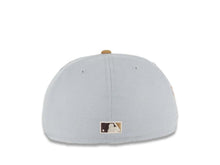 Load image into Gallery viewer, San Diego Padres New Era MLB 59FIFTY 5950 Fitted Cap Hat Gray Crown WheatVisor Brown Round Swinging Friar Logo 1969 Go Padres Side Patch Cream UV