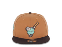 Load image into Gallery viewer, San Diego Padres New Era MLB 9FIFTY 950 Snapback Cap Hat Light Brown Crown Dark Brown Visor Light Teal/Tan Swinging Friar Logo 40th Anniversary Side Patch