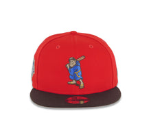 Load image into Gallery viewer, San Diego Padres New Era MLB 9FIFTY 950 Snapback Cap Hat Red Crown Dark Brown Visor Blue/Metallic Brown Logo 1992 All-Star Game Side Patch Yellow UV