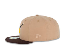 Load image into Gallery viewer, San Diego Padres New Era MLB 59FIFTY 5950 Fitted Cap Hat Camel Crown Dark Brown Visor Yellow/Khaki Logo 40th Anniversary Side Patch Yellow UV