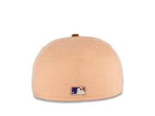 Load image into Gallery viewer, San Diego Padres New Era MLB 59FIFTY 5950 Fitted Cap Hat Peach Crown Brown Visor Purple Swinging Friar Logo 1992 All-Star Game Side Patch Purple UV