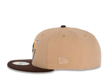 Load image into Gallery viewer, San Diego Padres New Era MLB 59FIFTY 5950 Fitted Cap Hat Camel Crown Dark Brown Visor Dark Brown/Yellow Swinging Friar Logo 1978 All-Star Game Side Patch Yellow UV