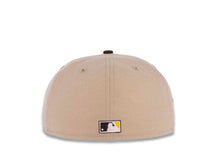 Load image into Gallery viewer, San Diego Padres New Era MLB 59FIFTY 5950 Fitted Cap Hat Camel Crown Dark Brown Visor Dark Brown/Yellow Swinging Friar Logo 1978 All-Star Game Side Patch Yellow UV