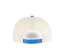 Load image into Gallery viewer, San Diego Padres New Era MLB 9FIFTY 950 Snapback Cap Hat Cream Crown Blue Visor Sky Blue/Light Yellow Swinging Friar Logo 40th Anniversary Side Patch