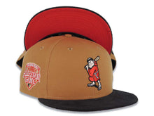 Load image into Gallery viewer, (Corduroy Visor) San Diego Padres New Era MLB 9FIFTY 950 Snapback Cap Hat Brown Crown Black Visor Batting Friar Logo 1992 All-Star Game Side Patch