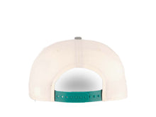 Load image into Gallery viewer, San Diego Padres New Era MLB 9FIFTY 950 Snapback Cap Hat Cream Crown Gray Visor Teal/Gold Batting Friar Logo Stadium Side Patch Aqua UV