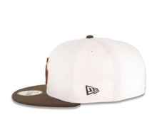 Load image into Gallery viewer, San Diego Padres New Era MLB 59FIFTY 5950 Fitted Cap Hat White/Brown Crown Brown Visor Brown/Yellow Logo 1984 World Series Side Patch Green UV
