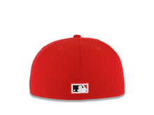 Load image into Gallery viewer, San Diego Padres New Era MLB 59FIFTY 5950 Fitted Cap Hat Red Crown Black Visor Yellow/White Logo 1998 World Series Side Patch Gray UV