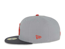 Load image into Gallery viewer, San Diego Padres New Era MLB 59FIFTY 5950 Fitted Cap Hat Gray Crown Dark Gray Visor Red/Dark Gray Logo 1984 World Series Side Patch Red UV