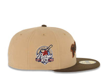 Load image into Gallery viewer, San Diego Padres New Era MLB 59FIFTY 5950 Fitted Cap Hat Khaki Crown Dark Brown Visor Brown/Orange Logo 40th Anniversary Side Patch Gray UV